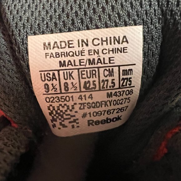 Reebok ZQuick Electrify Mens Running Shoes Black Red Nanoweb M43708 Size 9.5 - Picture 8 of 8